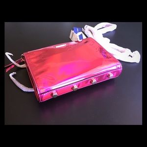 Rebecca Minkoff Metallic Magenta Leather Crossbody